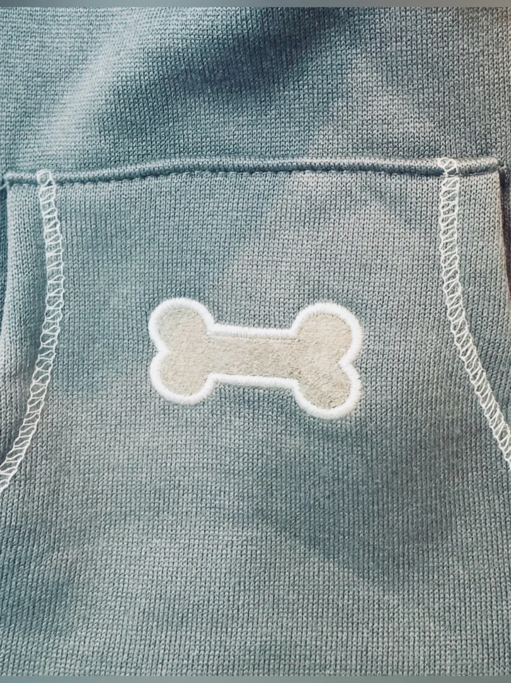 Gray Dog Hoodie with Bone Pocket | Size: Small Brand NEW
